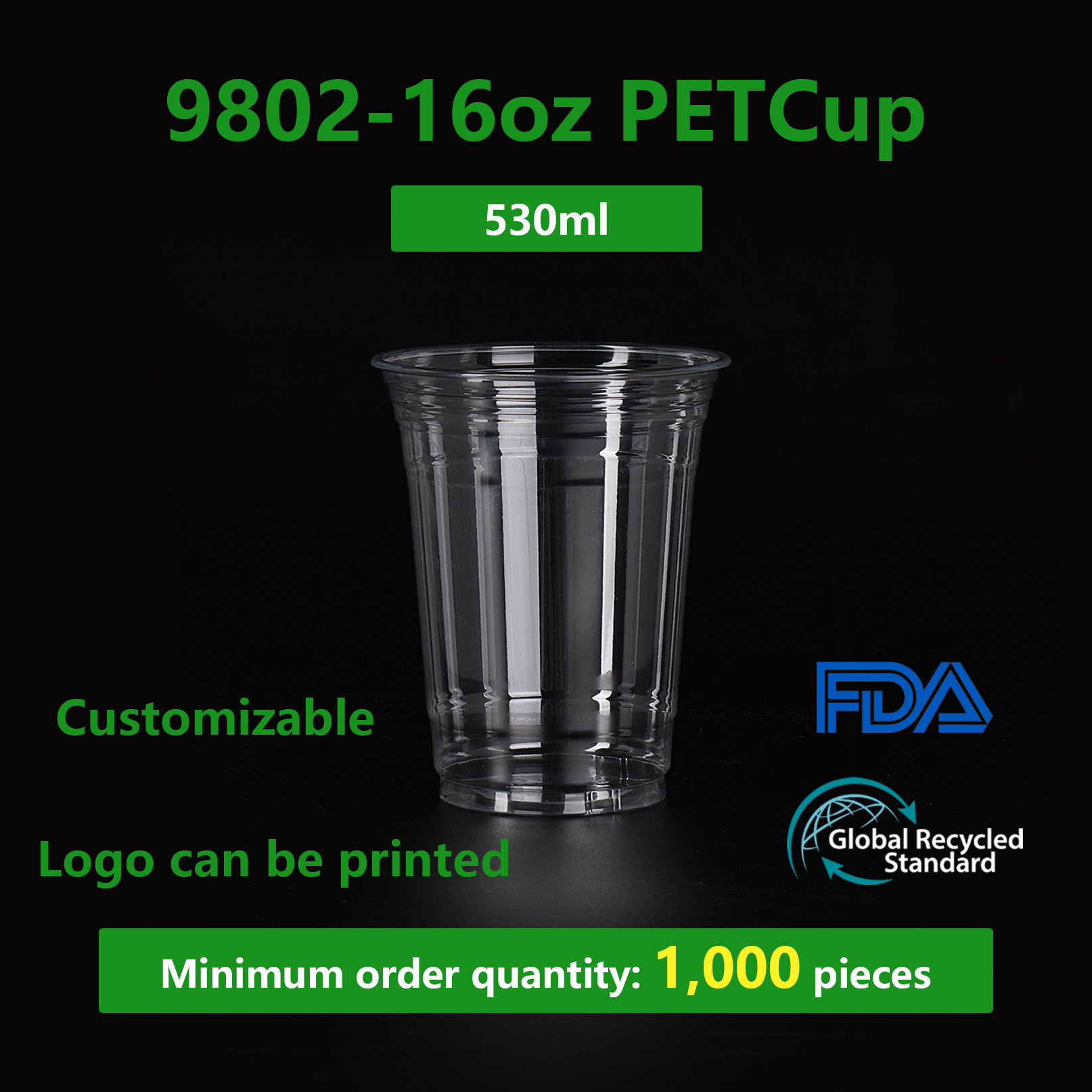 9802-16oz PET Cup