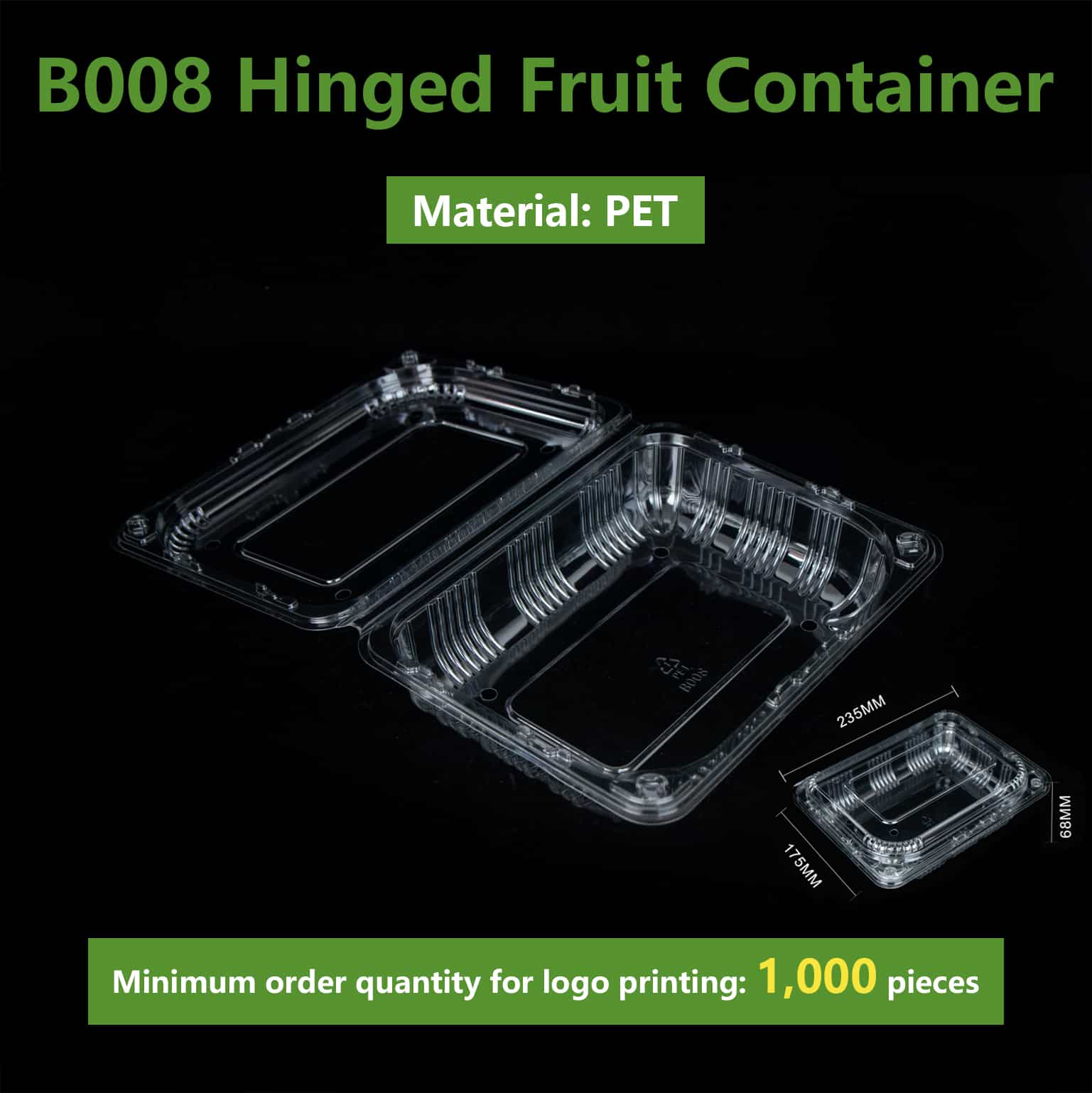 B008 Hinged Fruit Container