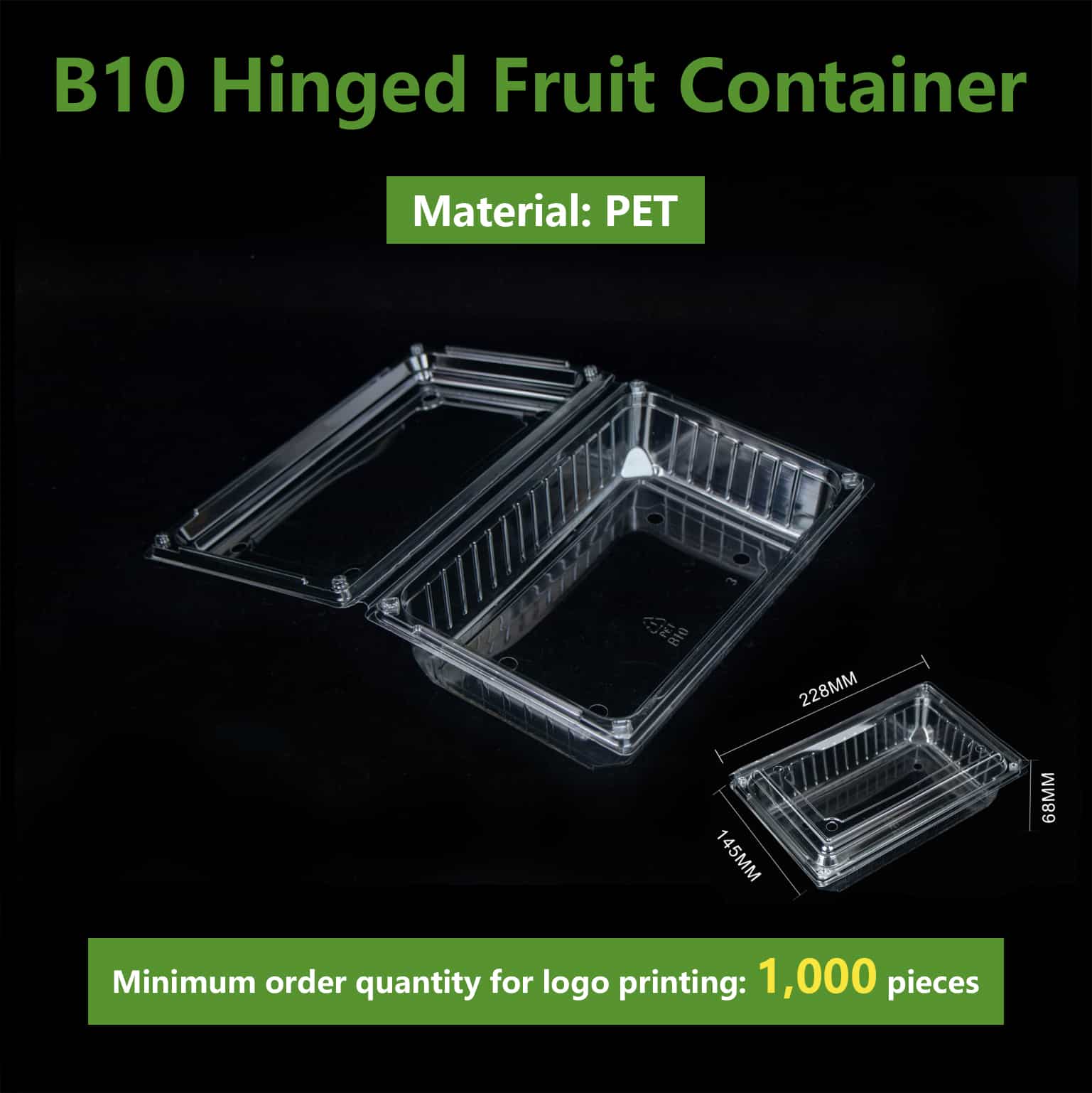 B10 Hinged Fruit Container