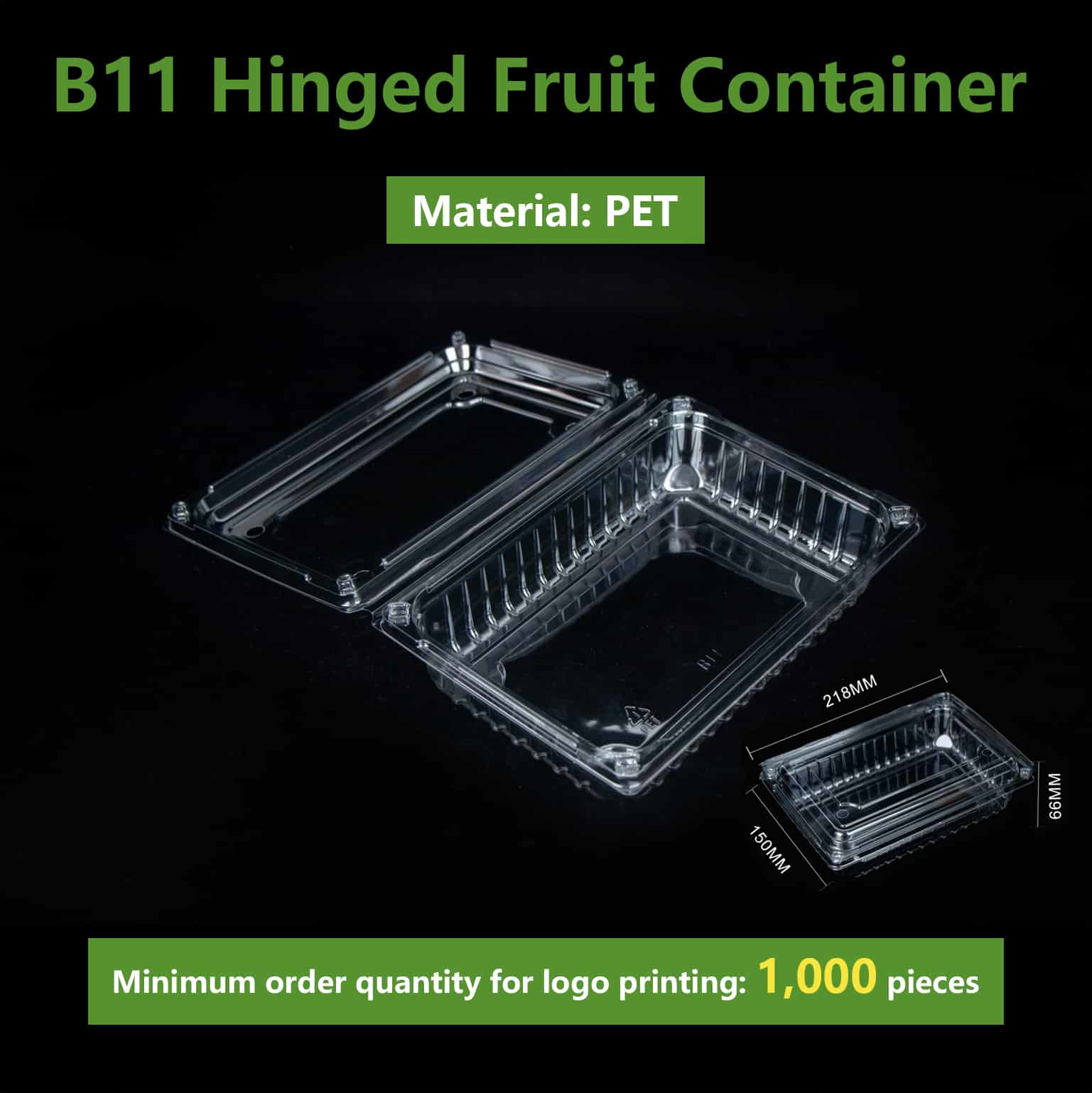 B11 Hinged Fruit Container